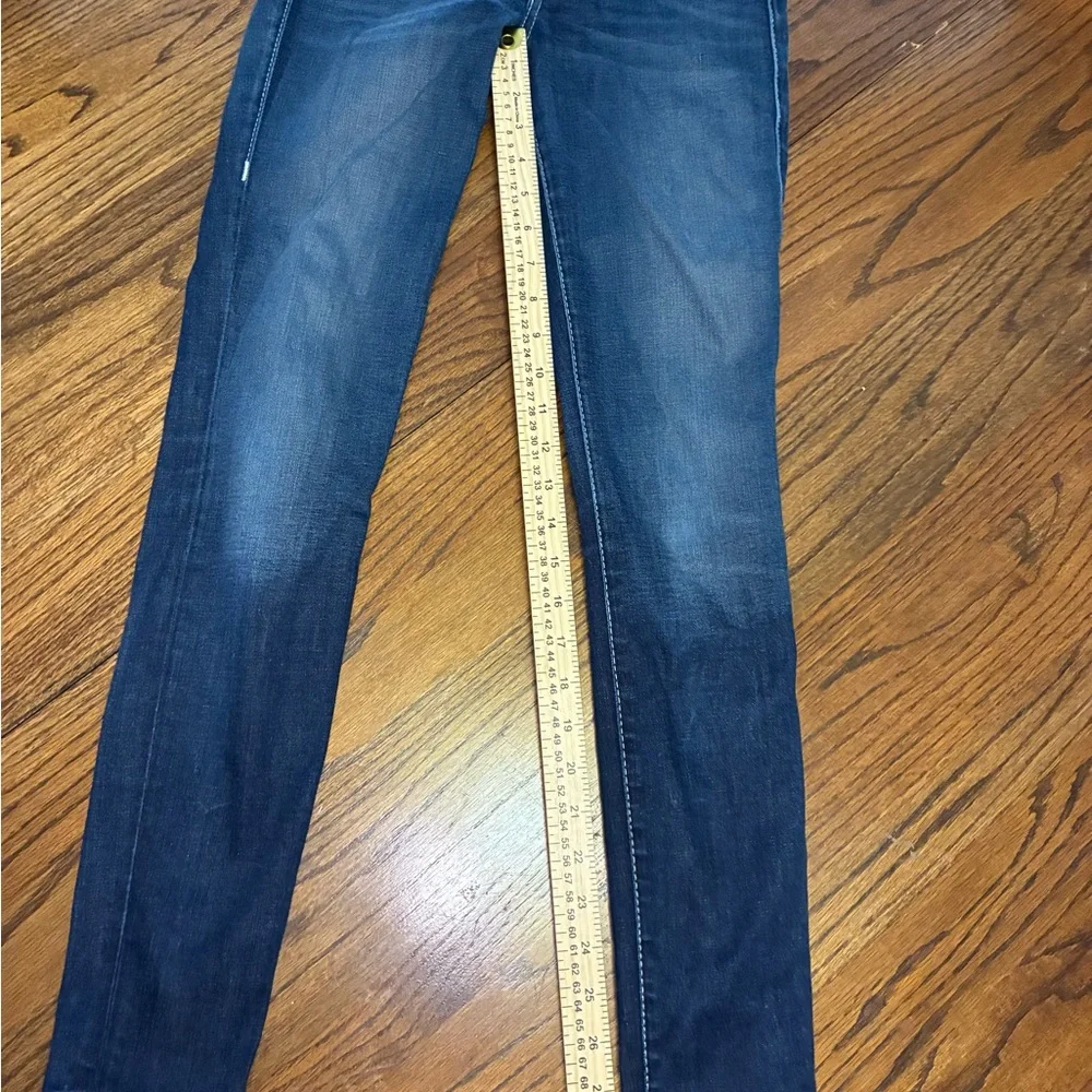 True Religion Casey Low Rise Skinny Jeans Dark Wash Rhinestone Horseshoe Size 26